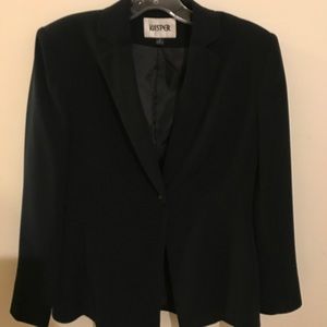 Black Lined Fitted Blazer by Kasper